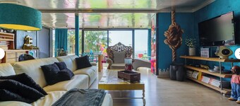 Spectacular sea and mountain views in a house designed by an artist