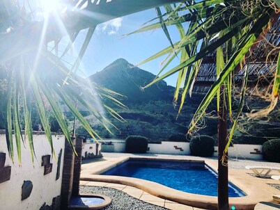 Remote mountain villa with stunning views and private pool to sleep up to six