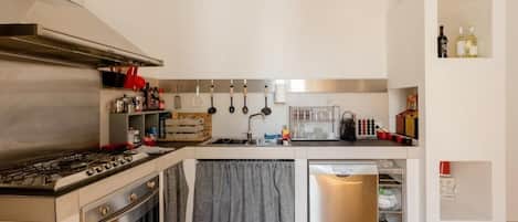 Fridge, oven, stovetop, dishwasher