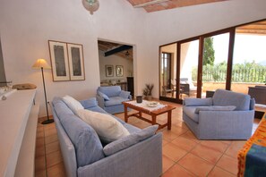 Televisión, chimenea, reproductor de DVD y libros 