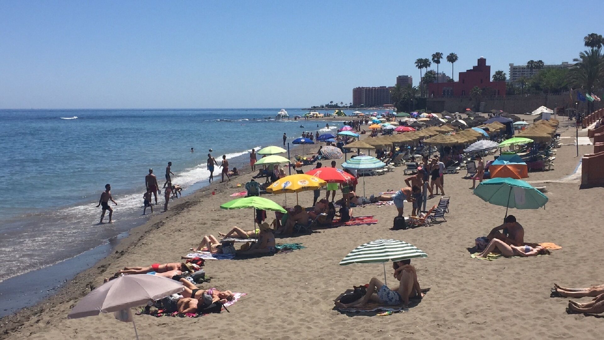 Aan het strand, strandlakens