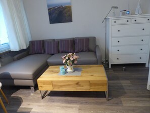 Smart TV, DVD player, books