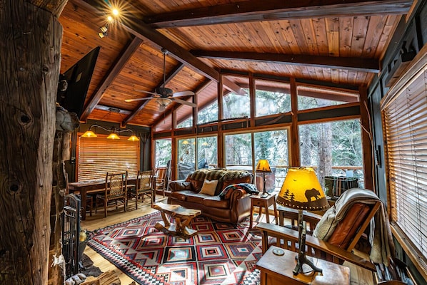 Télévision, cheminée