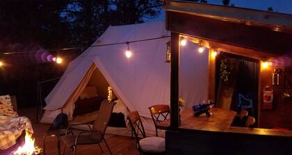 Sibley Bell Tent 2 @EvansCliff, Hot Tub! Beautiful Canyon High-rise deck