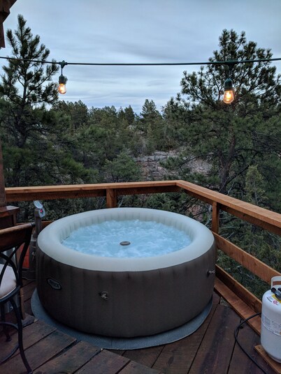 Sibley Bell Tent 2 @EvansCliff, Hot Tub! Beautiful Canyon High-rise deck 