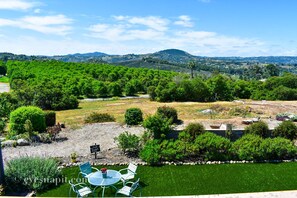 Outdoor dining - San Diego Country Barndominium, Mountain Views, Spa, Deck, & More. (Valley Center)