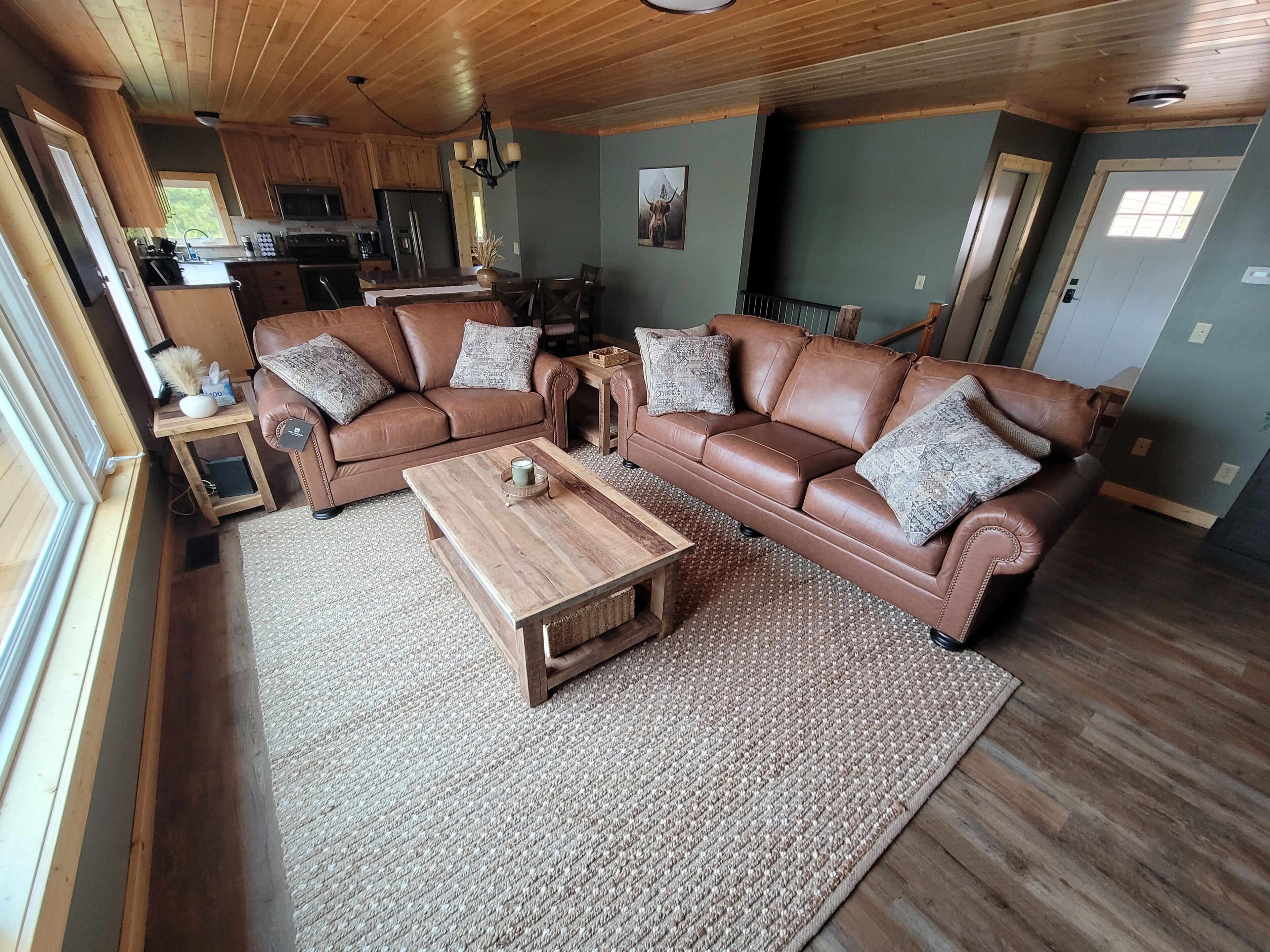 Smart TV, chimenea y reproductor de DVD 