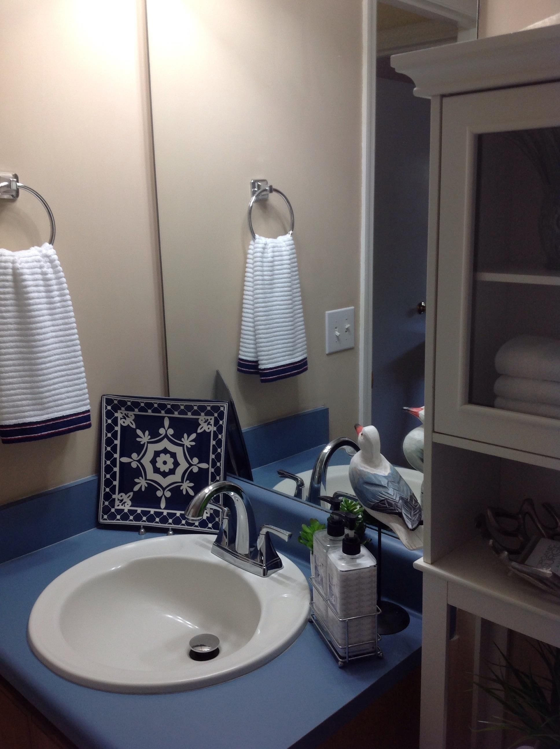 Hair dryer, towels