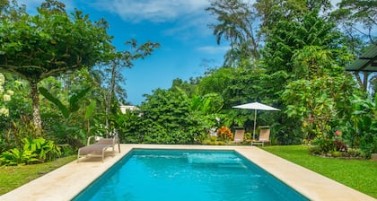Ocean view luxury property with pool in the jungle at 10 min walk to the beach.