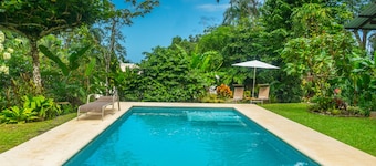 Ocean view luxury property with pool in the jungle at 10 min walk to the beach.