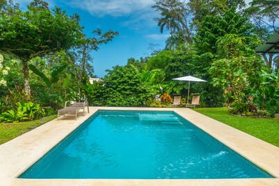 Ocean view luxury property with pool in the jungle at 10 min walk to the beach.