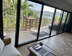 Smart-TV, bøker, musikkbibliotek og stereoanlegg