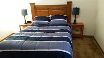 3 bedrooms, iron/ironing board, travel cot, WiFi