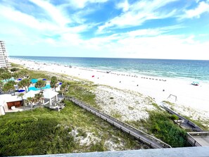 On the beach, sun-loungers - Beautiful Beach Front Condo with Pool! (Panama City Beach)