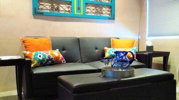 TV, DVD player, stereo