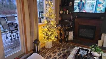 Smart-TV, Kamin, Videospiele, DVD-Player