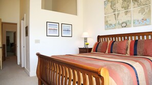 2 bedrooms, desk, iron/ironing board, travel crib