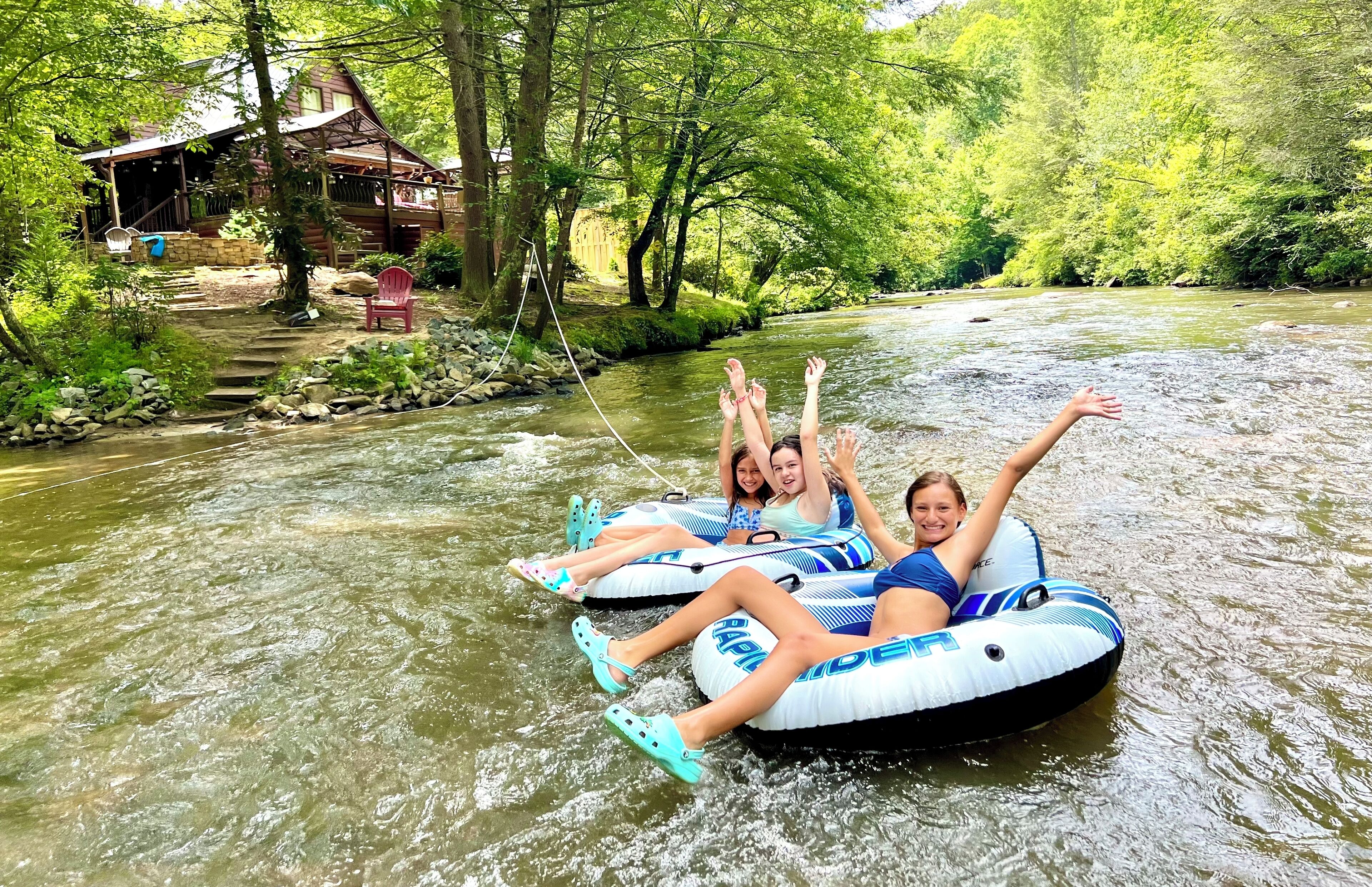 Kids love this place!  Fun to tie tubes to the tree and and enjoy the river.