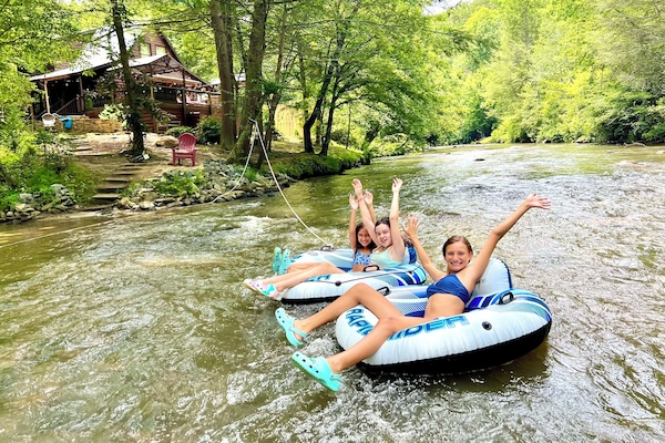 Kids love this place! Fun to tie tubes to the tree and and enjoy the river.