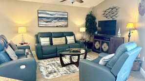 Smart TV, video games, DVD player, table football