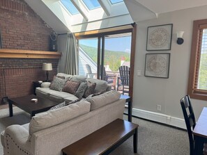 Smart TV, fireplace, video games, DVD player