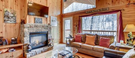 スマートテレビ、暖炉、ミュージックライブラリ、ステレオ