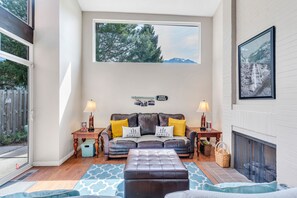 TV, fireplace, video games, DVD player