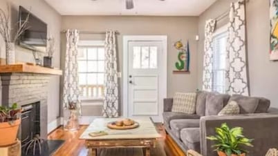 St Elmo's Blue Bungalow: Near Downtown Home Back Deck Playground Park Walk