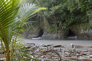 靠近海滩、沙滩椅、沙滩毛巾