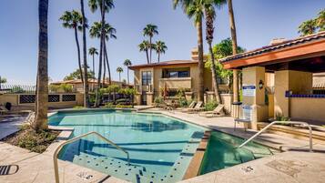Outdoor pool, a heated pool
