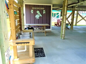 屋外ダイニングエリア