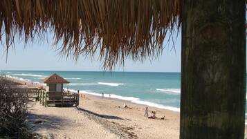 Sun-loungers, beach towels