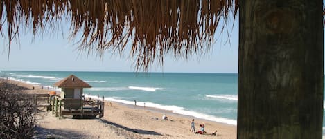 Sun-loungers, beach towels