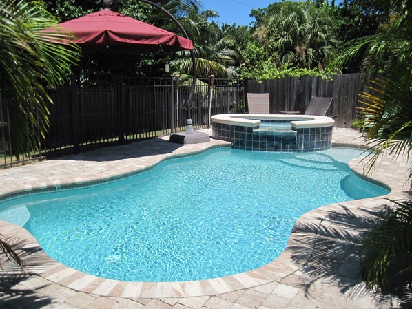 Outdoor pool, a heated pool