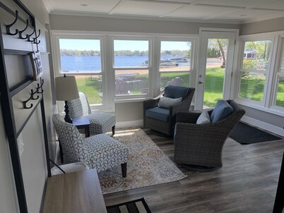 Casa familiar frente al lago con gran playa y hermosas vistas