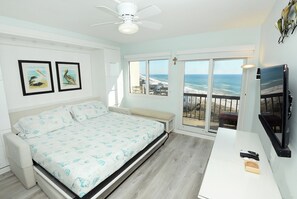 2 bedrooms, desk, iron/ironing board, travel crib