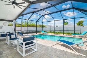 Outdoor pool, a heated pool