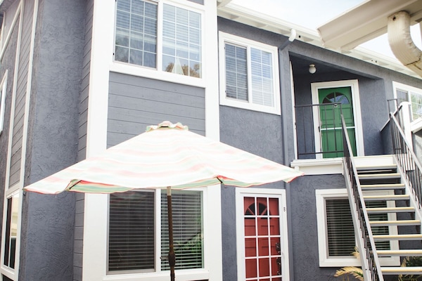Stairs up leading up to unit from BBQ/Common Area