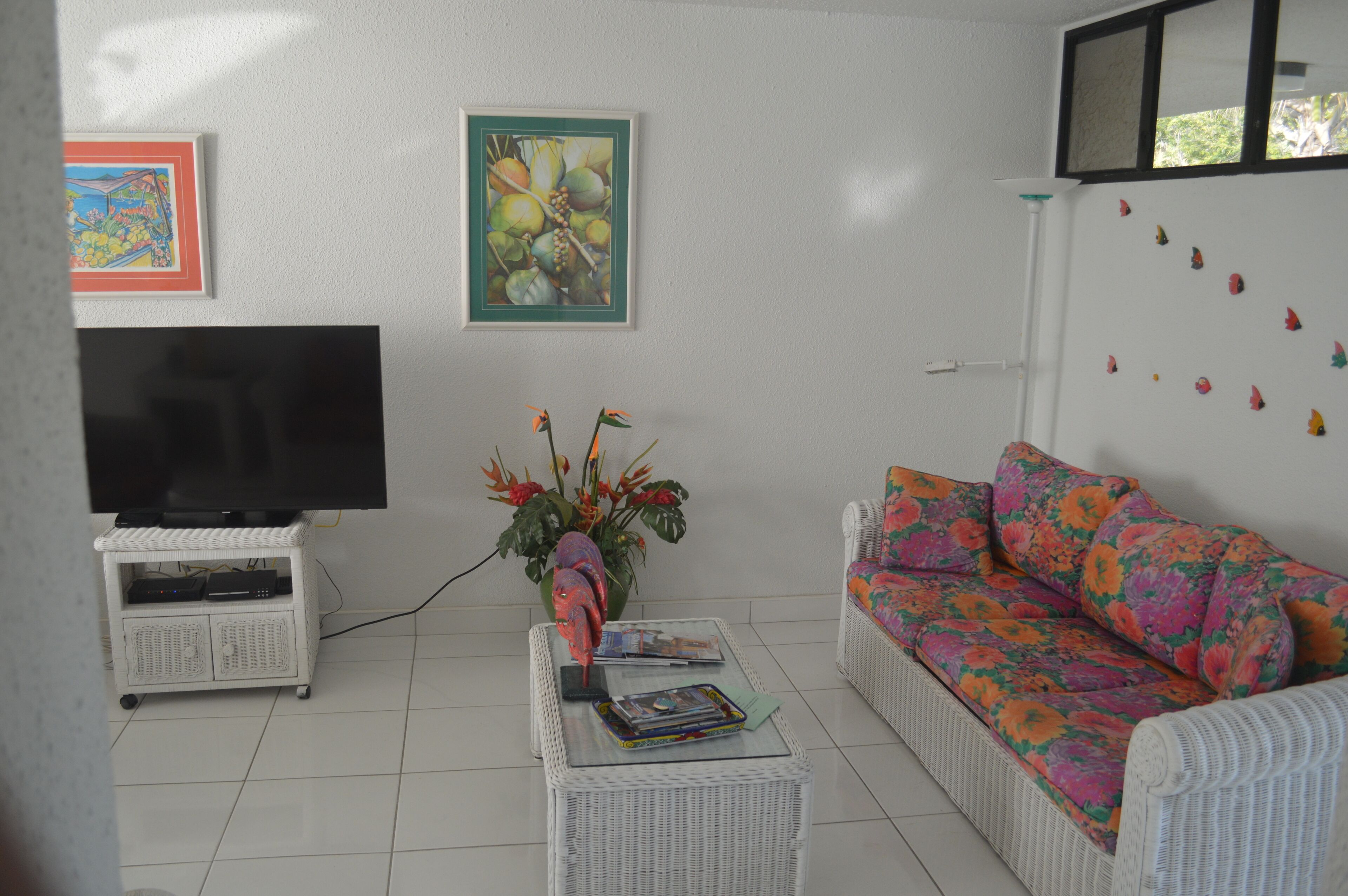 TV, DVD player, stereo