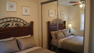 2 bedrooms, iron/ironing board, WiFi, bed sheets