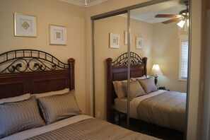 2 bedrooms, iron/ironing board, WiFi, bed sheets