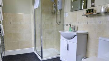 Free toiletries, hair dryer, towels