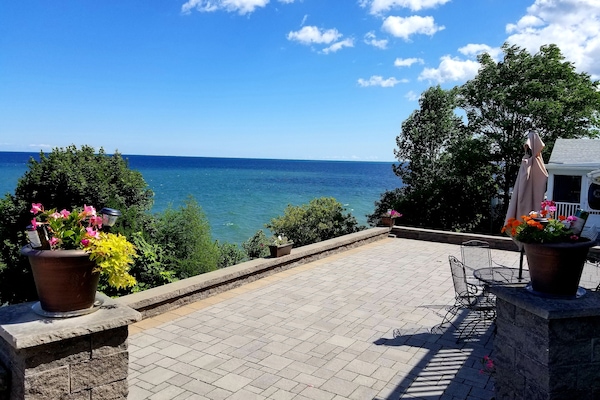 View from the upper patio off the kitchen