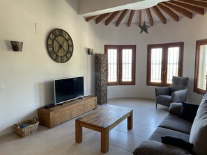 Smart TV, fireplace, Netflix, DVD player