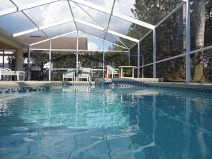 Outdoor pool, a heated pool