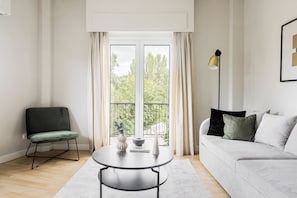 Apartment, 2 Bedrooms | Living area | 43-inch Smart TV with satellite channels, TV, Netflix - UPSTREET Zeus Temple View 2BD Apt Acropolis-Plaka (Athens)