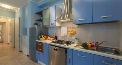 Sunny top apartment with terrace overlooking the Port Canal of Marina di Ravenna