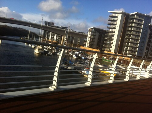 Comfy 1 Bed Cardiff Bay Flat With Water Views- WiFi, Millenium Stadium Rugby