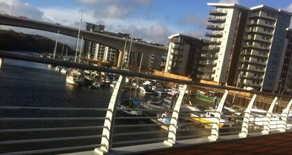Comfy 1 Bed Cardiff Bay Flat With Water Views- WiFi, Millenium Stadium Rugby
