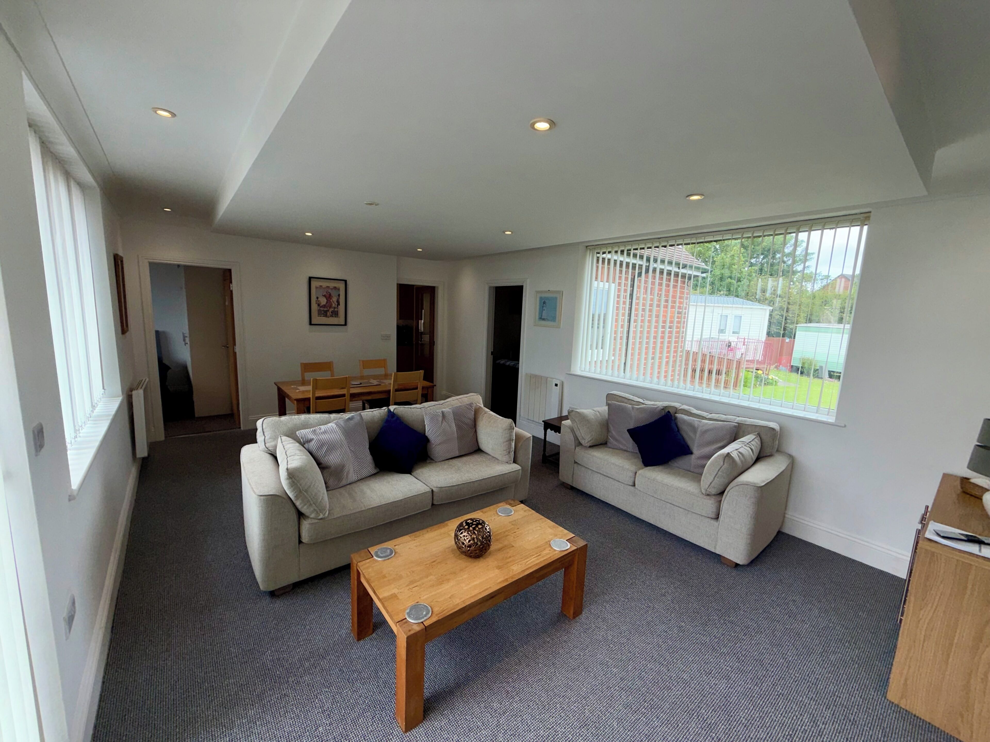 Smart TV, fireplace, DVD player, video library